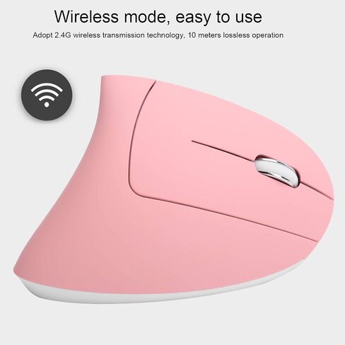 Hilitand Ergonomic Vertical Mouse, 2.4G Optical Game Mouse, RGB Backlight, Adjustable 4-Level 2400DPI, 6 for PC/Laptop Desktop() in Saudi Arabia