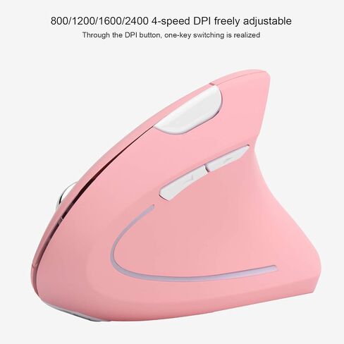 Hilitand Ergonomic Vertical Mouse, 2.4G Optical Game Mouse, RGB Backlight, Adjustable 4-Level 2400DPI, 6 for PC/Laptop Desktop() in Saudi Arabia