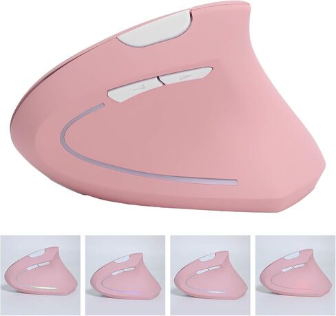 Hilitand Ergonomic Vertical Mouse, 2.4G Optical Game Mouse, RGB Backlight, Adjustable 4-Level 2400DPI, 6 for PC/Laptop Desktop() in Saudi Arabia