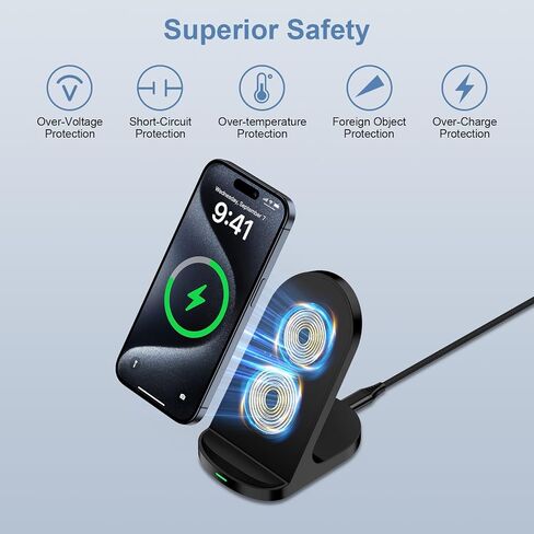 شاحن Samsung Galaxy S24 Ultra اللاسلكي، قاعدة شحن سريعة لشاحن لاسلكي بقدرة 15 وات لهاتف Samsung Galaxy S23 Ultra/S22/S21/S20/S10/Z Fold 5، حامل شحن هاتف Android لـ Google Pixel 8a/8 Pro/7a/7/6 in Saudi Arabia