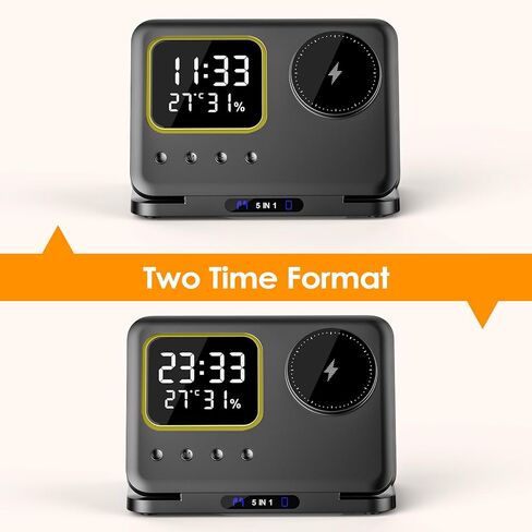 محطة شحن لاسلكية MOSHOU لأجهزة Apple، قاعدة شحن 5 في 1 لسلسلة iPhone 15/14/13/12، محطة شحن مغناطيسية لـ iWatch Ultra/9/8/7/6/5، AirPods 3/2/Pro in Kuwait