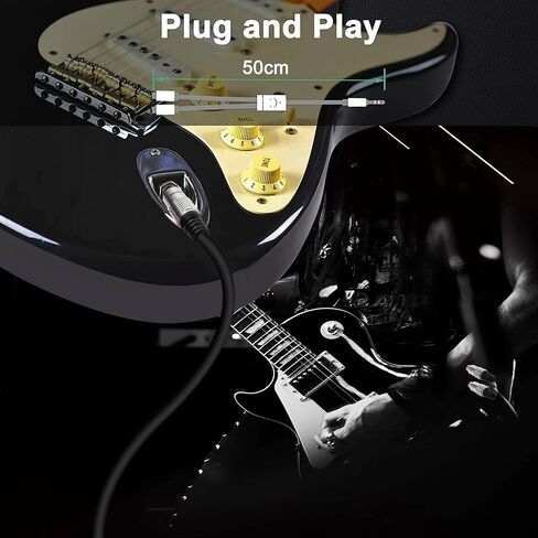 XMSJSIY 6.35mm 1/4" TRS to Dual RCA Audio Cable, 6.35mm TRS Female to 2 RCA Female Stereo Audio Y Splitter Adapter Cable -50cm/19.6inch (TRS female to 2 RCA female) in Saudi Arabia