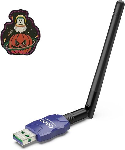 محول بلوتوث طويل المدى من الفئة 1 للكمبيوتر الشخصي، محول بلوتوث QGOO USB للكمبيوتر الشخصي 5.3+EDR، جهاز استقبال بلوتوث دونجل يدعم Windows10/8.1/8/7 (أزرق-066) in Saudi Arabia