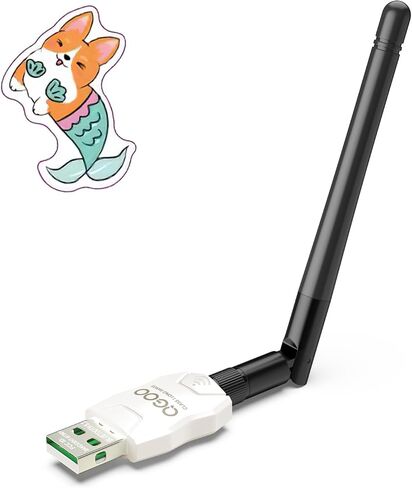 Class 1 Long Range Bluetooth Adapter for PC, QGOO USB Bluetooth Adapter for PC 5.3+EDR, Bluetooth Dongle Bluetooth Receiver Support Windows10/8.1/8/7（white-091） in Saudi Arabia