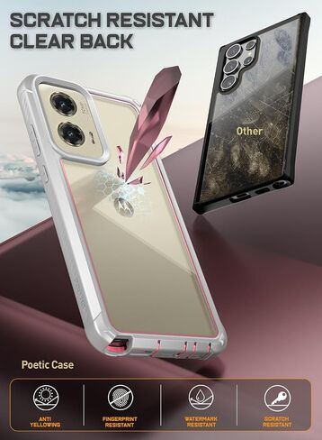 Poetic Guardian Case for Motorola Moto G Stylus 5G 2023 [Not Fit 4G Version]- XT2315,[20 FT Mil-Grade Drop Tested],Full-Body Hybrid Shockproof Bumper Cover with Built-in Screen Protector,Black/Clear in Saudi Arabia