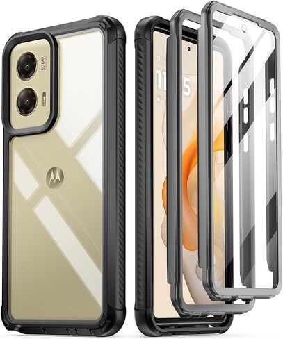 Poetic Guardian Case for Motorola Moto G Stylus 5G 2023 [Not Fit 4G Version]- XT2315,[20 FT Mil-Grade Drop Tested],Full-Body Hybrid Shockproof Bumper Cover with Built-in Screen Protector,Black/Clear in Saudi Arabia