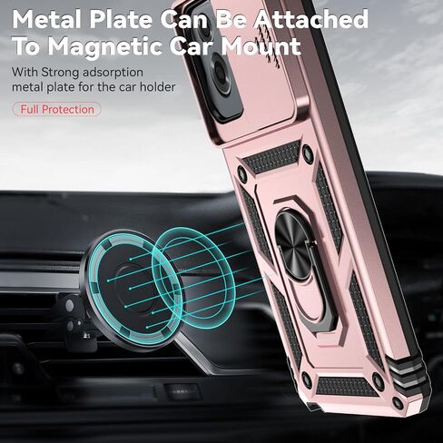 for Motorola Moto G Stylus 5G 2024 Case with Slide Camera Cover HD Screen Protector [Military Grade Drop Tested] Magnetic Ring Holder Kickstand Protective Phone Case for Moto G Stylus 5G 2024, Black in Saudi Arabia