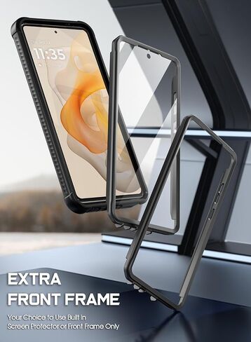 Poetic Guardian Case for Motorola Moto G Stylus 5G 2023 [Not Fit 4G Version]- XT2315,[20 FT Mil-Grade Drop Tested],Full-Body Hybrid Shockproof Bumper Cover with Built-in Screen Protector,Black/Clear in Saudi Arabia