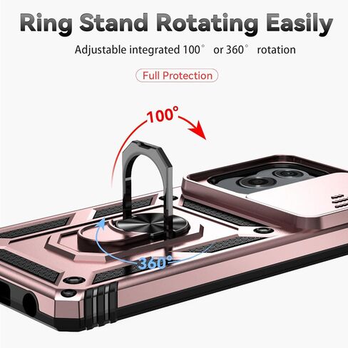 for Motorola Moto G Stylus 5G 2024 Case with Slide Camera Cover HD Screen Protector [Military Grade Drop Tested] Magnetic Ring Holder Kickstand Protective Phone Case for Moto G Stylus 5G 2024, Black in Saudi Arabia