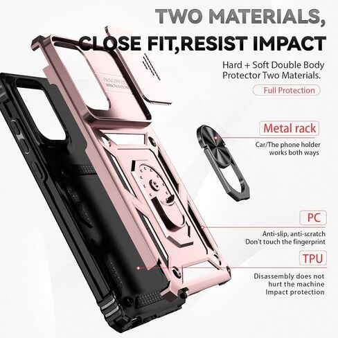 for Motorola Moto G Stylus 5G 2024 Case with Slide Camera Cover HD Screen Protector [Military Grade Drop Tested] Magnetic Ring Holder Kickstand Protective Phone Case for Moto G Stylus 5G 2024, Black in Saudi Arabia