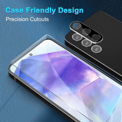 [3+3 عبوات واقي شاشة زجاجي لهاتف Samsung Galaxy S24 Ultra مع واقي عدسة الكاميرا، منحني ثلاثي الأبعاد، زجاج مقسى 6.8 بوصة 9H لهاتف Samsung Galaxy S24 Ultra 5G واقي شاشة زجاجي in Kuwait