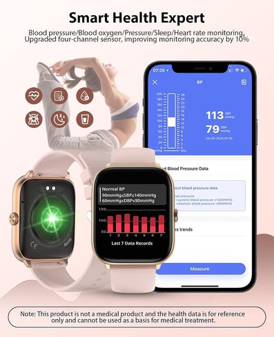 Smart Watch for Men Women with Bluetooth Call, Fitness Trackers 2.06" AMOLED HD Full Touch Screen with Heart Rate/Blood Oxygen/Sleep Monitor, IP68 Waterproof, Smartwatch for iOS Android in Saudi Arabia