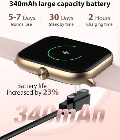 Smart Watch for Men Women with Bluetooth Call, Fitness Trackers 2.06" AMOLED HD Full Touch Screen with Heart Rate/Blood Oxygen/Sleep Monitor, IP68 Waterproof, Smartwatch for iOS Android in Saudi Arabia