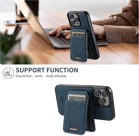 SZHAIYU 2 in 1 Detachable Magnetic Wallet Compatible with iPhone 14 Pro Max Case with Card Holder Faux Leather Men Women 6.7'' Kickstand Compatible with MagSafe (Black, IP 14 Pro Max) in Kuwait