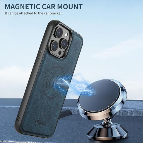 SZHAIYU 2 in 1 Detachable Magnetic Wallet Compatible with iPhone 14 Pro Max Case with Card Holder Faux Leather Men Women 6.7'' Kickstand Compatible with MagSafe (Black, IP 14 Pro Max) in Kuwait