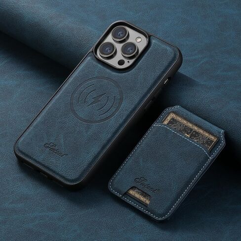 SZHAIYU 2 in 1 Detachable Magnetic Wallet Compatible with iPhone 14 Pro Max Case with Card Holder Faux Leather Men Women 6.7'' Kickstand Compatible with MagSafe (Black, IP 14 Pro Max) in Kuwait