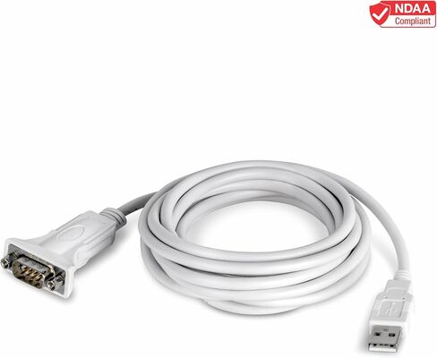 TRENDnet USB to Serial 9-Pin Converter Cable, Connect a RS-232 Serial Device to a USB 2.0 Port, Supports Windows & Mac, USB 1.1, USB 2.0, USB 3.0, 21 Inch Cable Length, Plug & Play, White, TU-S9 in Saudi Arabia