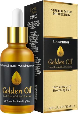 Stretch Mark & Scar Treatment & Protection– Bio Retinol Face & Body Oil for Treating Scars, Stretchmarks & Uneven Skin Tone. Contains Bakuchiol, Essential Vitamins & Nourishing Oils - 1.0 Fl Oz in Saudi Arabia