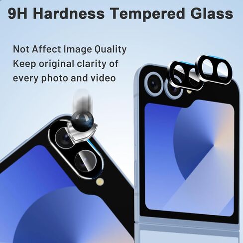 [3 + 3 + 2 Pack] for Samsung Galaxy Z flip 6 5G Screen Protector, 3 Pack Inner TPU Screen Protector + 3 Pack External Tempered Glass + 2 Pack Camera Lens Protector, Easy Install with Alignment Tool in Saudi Arabia