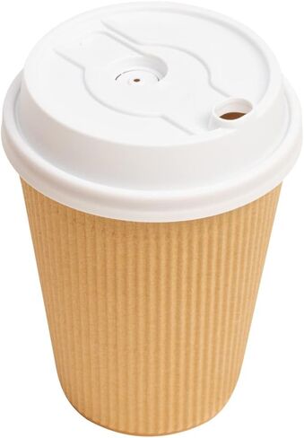 Restaurantware LIDS ONLY: Restpresso Lids For 8 12 16 and 20-OZ Paper Coffee Cups 25 Double Plug Disposable Paper Cup Lids - Straw Slot Spout Black Plastic Hot Cup Lids Cups Sold Separately in Saudi Arabia