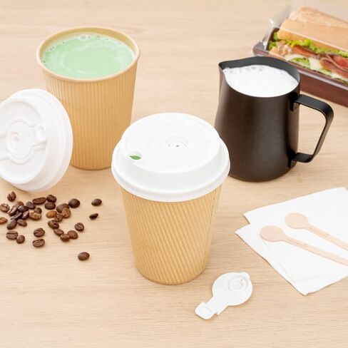 Restaurantware LIDS ONLY: Restpresso Lids For 8 12 16 and 20-OZ Paper Coffee Cups 25 Double Plug Disposable Paper Cup Lids - Straw Slot Spout Black Plastic Hot Cup Lids Cups Sold Separately in Saudi Arabia