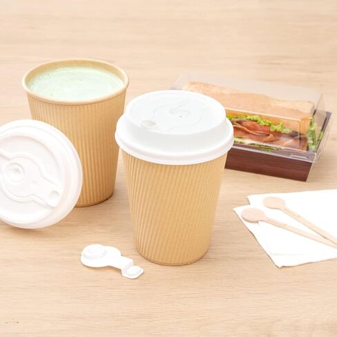 Restaurantware LIDS ONLY: Restpresso Lids For 8 12 16 and 20-OZ Paper Coffee Cups 25 Double Plug Disposable Paper Cup Lids - Straw Slot Spout Black Plastic Hot Cup Lids Cups Sold Separately in Saudi Arabia