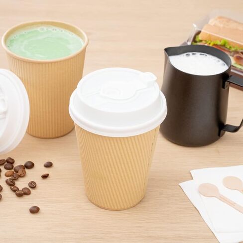 Restaurantware LIDS ONLY: Restpresso Lids For 8 12 16 and 20-OZ Paper Coffee Cups 25 Double Plug Disposable Paper Cup Lids - Straw Slot Spout Black Plastic Hot Cup Lids Cups Sold Separately in Saudi Arabia