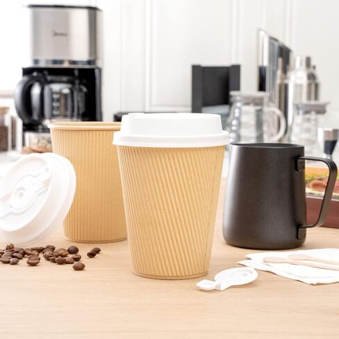 Restaurantware LIDS ONLY: Restpresso Lids For 8 12 16 and 20-OZ Paper Coffee Cups 25 Double Plug Disposable Paper Cup Lids - Straw Slot Spout Black Plastic Hot Cup Lids Cups Sold Separately in Saudi Arabia
