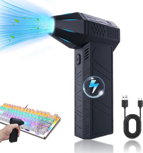 Air Blower Super, 130000 RPM Turbo Powered Jet Blower, Jet Dry Blower with Adjustable Speed, Portable Mini Blower Air Duster for Car, Cleaning, Camping, Outdoors in Saudi Arabia