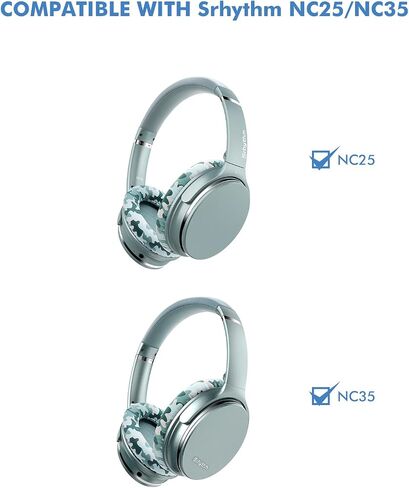 Srhythm Protein Leather Earpads Replacement Memory Foam Cushions for Srhythm NC25/NC35/NC25 Pro Over-Ear Headphones in Saudi Arabia