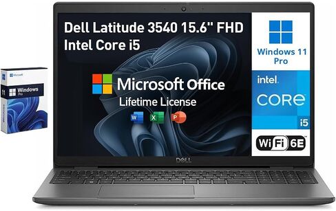 Dell Latitude 3540 Laptop Computer 15, 15.6 Inch Business Laptop PC, Intel 10-Core i5, 32GB RAM, 1TB SSD, Windows 11 Pro, Microsoft Office, 10-Key Numerick Keyboard, Ethernet Port, WiFi 6E, HDMI in Saudi Arabia