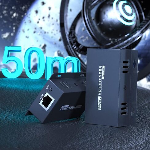 موسع PWAY HDMI 1080P عبر Cat5e/Cat6/Cat7 50m/164ft غير مضغوط HDMI Ethernet موسع Balun طقم إرسال واستقبال يدعم 3D، EDID، Poc in Saudi Arabia