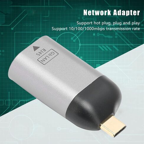 محول USB-C إلى إيثرنت، محول منفذ إيثرنت من النوع C إلى جيجابت RJ45 محول الشبكة أجهزة الكمبيوتر الخارجية للهواتف المحمولة وأجهزة الكمبيوتر in Saudi Arabia