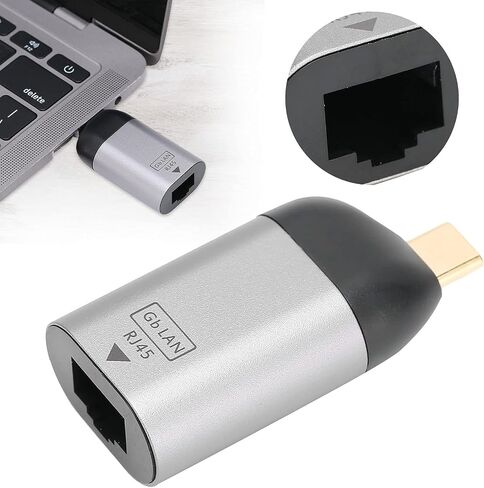 محول USB-C إلى إيثرنت، محول منفذ إيثرنت من النوع C إلى جيجابت RJ45 محول الشبكة أجهزة الكمبيوتر الخارجية للهواتف المحمولة وأجهزة الكمبيوتر in Saudi Arabia