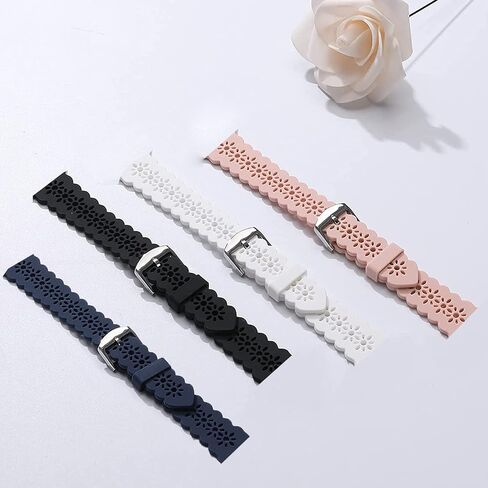 متوافق مع Venu 2 Plus Bands، أشرطة بديلة جديدة من الدانتيل السيليكون للنساء والرجال رفيعة ونحيفة ومجوفة للخارج متوافقة مع الساعة الذكية Garmin Venu Sq/Venu 2 Plus in Saudi Arabia