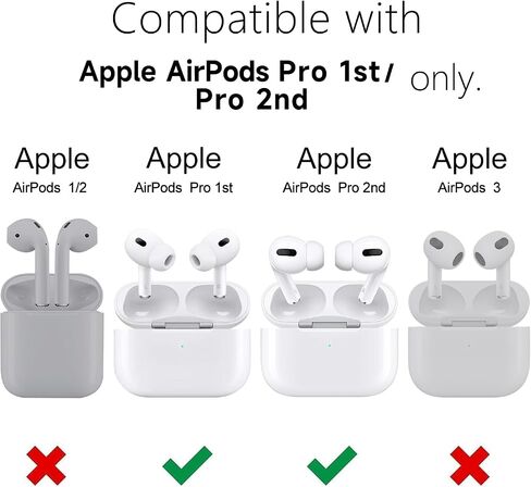 Oakxco for Airpods Case Cover, Silicone Airpods 2nd Generation Case Cute Soft TPU Rubber Gel Airpods 1st Case for Women Men, Compatible with Apple Airpods 1st/2nd Charging Case, Beige in Kuwait