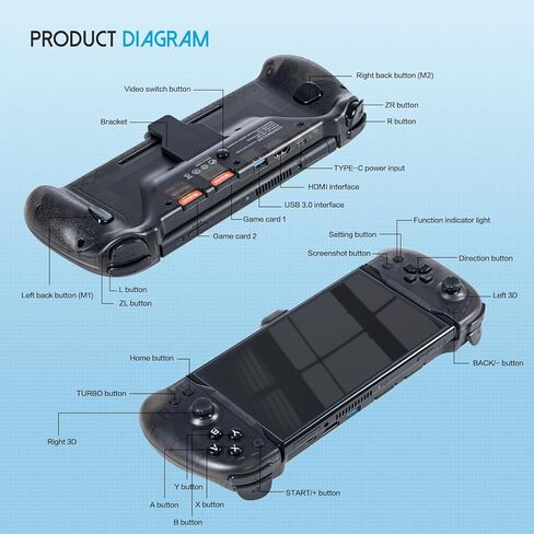 وحدة تحكم التبديل ECHZOVE للتبديل/OLED، استبدال وحدة تحكم Joypad من قطعة واحدة لوحدة تحكم Switch Pro وقاعدة التبديل، وحدات تحكم التبديل مع اهتزاز محرك مزدوج، تلفزيون HDMI، منفذ USB 3.0 in Kuwait