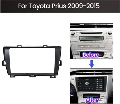 Fits for Toyota Prius 2010-2015 Left Hand Drive Car Radio Stereo Fascia Frame Double DIN 9 inch Dash Installation Mounting Kit in Saudi Arabia