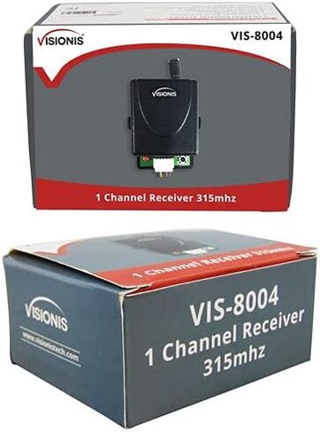 Visionis FPC-5227 RF 12V 1CH Wireless Receiver with 1 Remote Control Transmitter 315Mhz for Door Gate Garage Opener Access Controller Switch Relay in Saudi Arabia