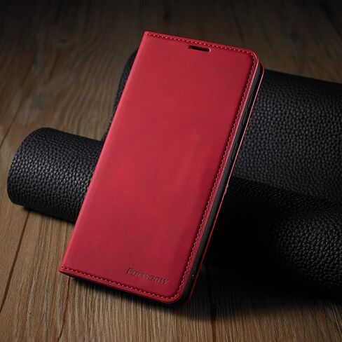 حافظة QLTYPRI لهاتف Samsung Galaxy S22، غطاء جلد PU ممتاز ممتص للصدمات من مادة TPU مع حامل للبطاقات ومسند مغناطيسي مخفي ممتص للصدمات لهاتف Samsung Galaxy S22 - أسود in Saudi Arabia