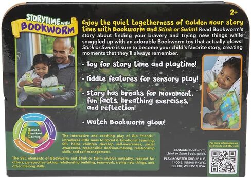 Playskool Glo Friends - كتاب مع لعبة التعلم العاطفي الاجتماعي المتوهجة - وقت القصة مع Wigglebug - للأعمار من عامين فما فوق in Kuwait