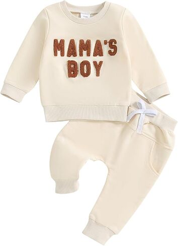 Toddler Baby Boy Cute Clothes Outfits Mamas Boy Fall Winter Sweatshirt Pants Outfit Infant Boy Fall Clothes Set in Saudi Arabia