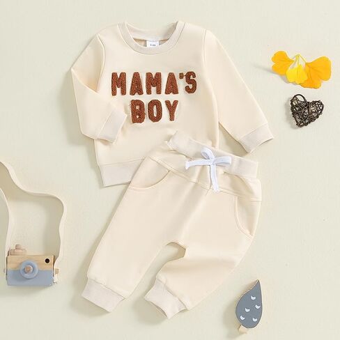 Toddler Baby Boy Cute Clothes Outfits Mamas Boy Fall Winter Sweatshirt Pants Outfit Infant Boy Fall Clothes Set in Saudi Arabia
