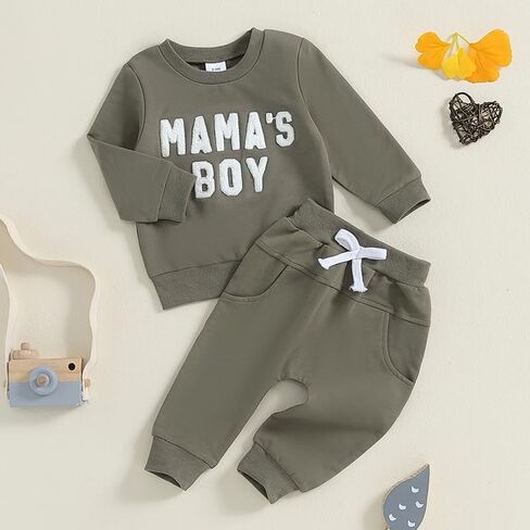Toddler Baby Boy Cute Clothes Outfits Mamas Boy Fall Winter Sweatshirt Pants Outfit Infant Boy Fall Clothes Set in Saudi Arabia