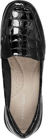 Easy Spirit Women's Abide 8 Loafer Flat, Black Croco Patent, 7 in Saudi Arabia