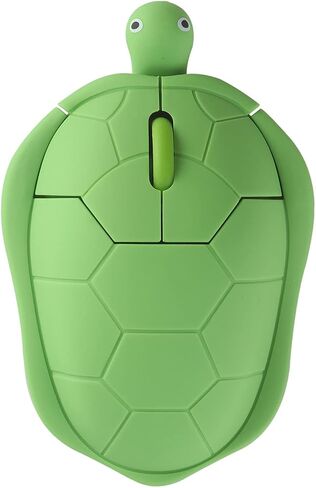 YOCUNKER ماوس لاسلكي 2.4 جيجا هرتز على شكل سلحفاة تصميم حيوان لطيف مقاس M نقرة صامتة USB ماوس ضوئي خفيف الوزن لطيف للأطفال متوافق مع الكمبيوتر الشخصي/الكمبيوتر المحمول/الكمبيوتر/Macbook (أخضر) in Kuwait