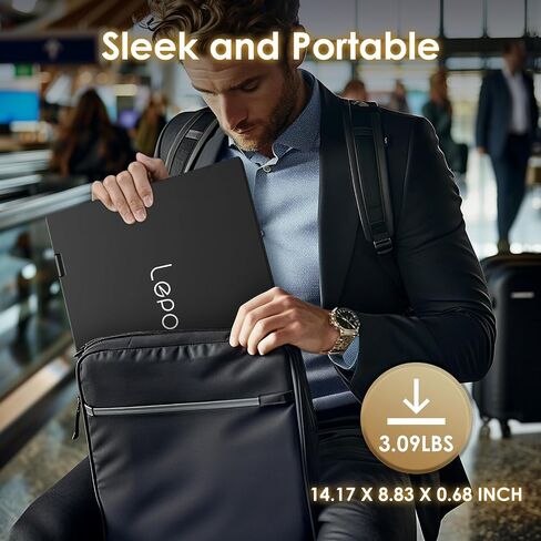 Lepow Portable Monitor 15.6'' 1080P USB-C Laptop Dual Screen Extender 360° Foldable Gaming Monitor HDR IPS Travel Monitor w/Cover & Speakers, External Monitor for Laptop PC Mac Phone Xbox Switch PS5/4 in Saudi Arabia