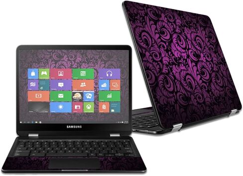 MightySkins Skin Compatible with Samsung Chromebook Pro 12.3" - Antique Purple | Protective, Durable, and Unique Vinyl Decal wrap Cover | Easy to Apply, Remove, and Change Styles | Made in The USA in Saudi Arabia