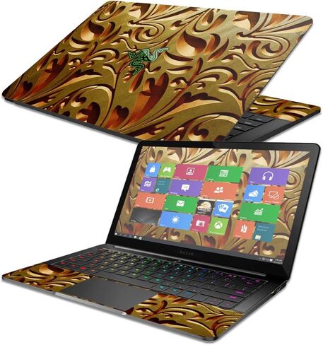MightySkins Skin Compatible with Razer Blade Stealth 13.3" 2017 - Black Diamond Plate | Protective, Durable, and Unique Vinyl wrap Cover | Easy to Apply, Remove, and Change Styles | Made in The USA in Saudi Arabia