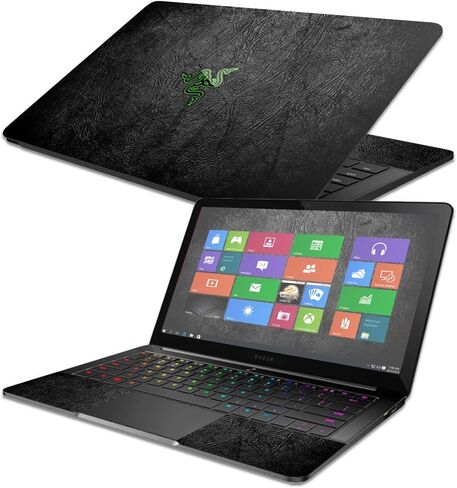 MightySkins Skin Compatible with Razer Blade Stealth 13.3" 2017 - Black Diamond Plate | Protective, Durable, and Unique Vinyl wrap Cover | Easy to Apply, Remove, and Change Styles | Made in The USA in Saudi Arabia